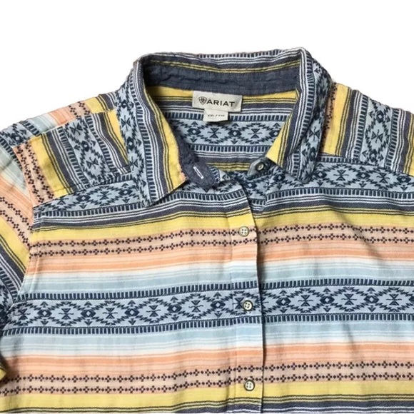 ARIAT XXL SOFT AZTEC PRINT SNAP FRONT SHIRT - Picture 2 of 13
